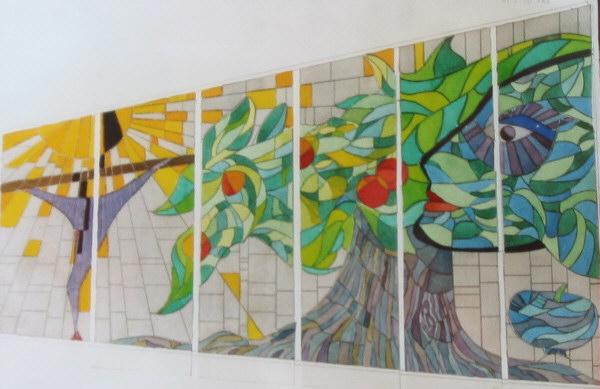Buntfenster links