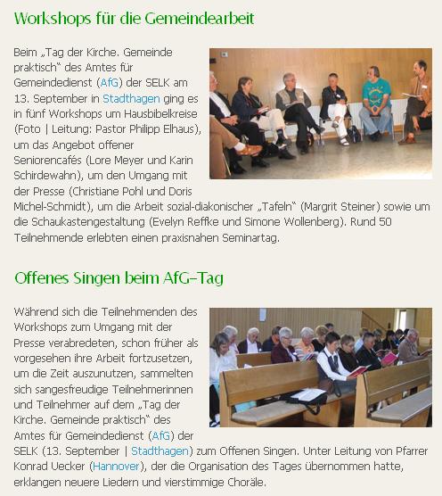 Teilnehmer bei den Workshops